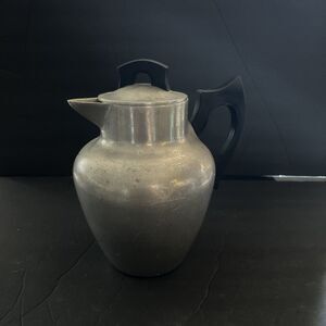 Vtg Super Maid Cookware Aluminum Tea/Coffee Pot & Strainer 10” X 9” Unpolished